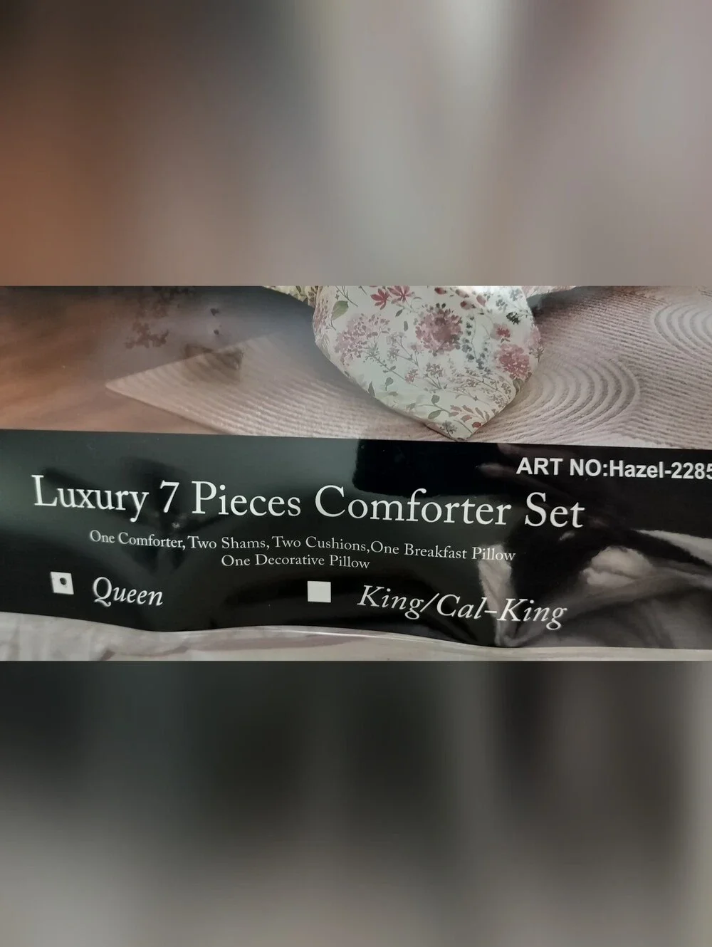 Floral Pink 7-Piece Comforter Set - Elegant Home Bedding
